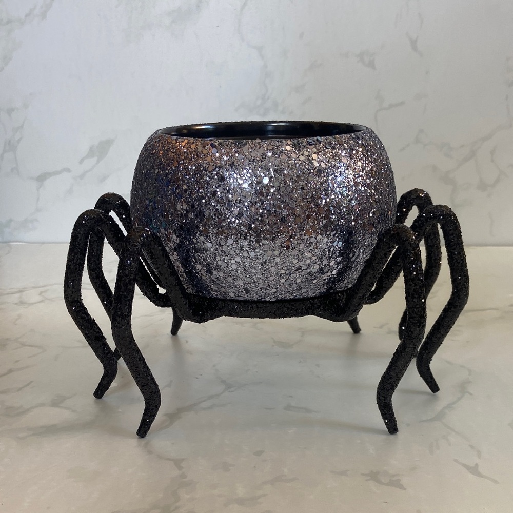 Bath & Body Works Bling Spider 3-Wick Candle Holder Halloween 2025 Glitter New